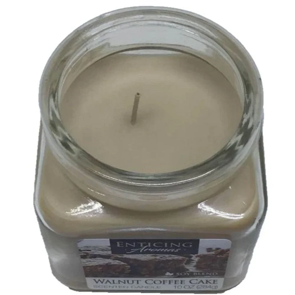 Walnut Coffee Cake Scented Candle Enticing Aromas Scented 10 oz Medium Jar NEW